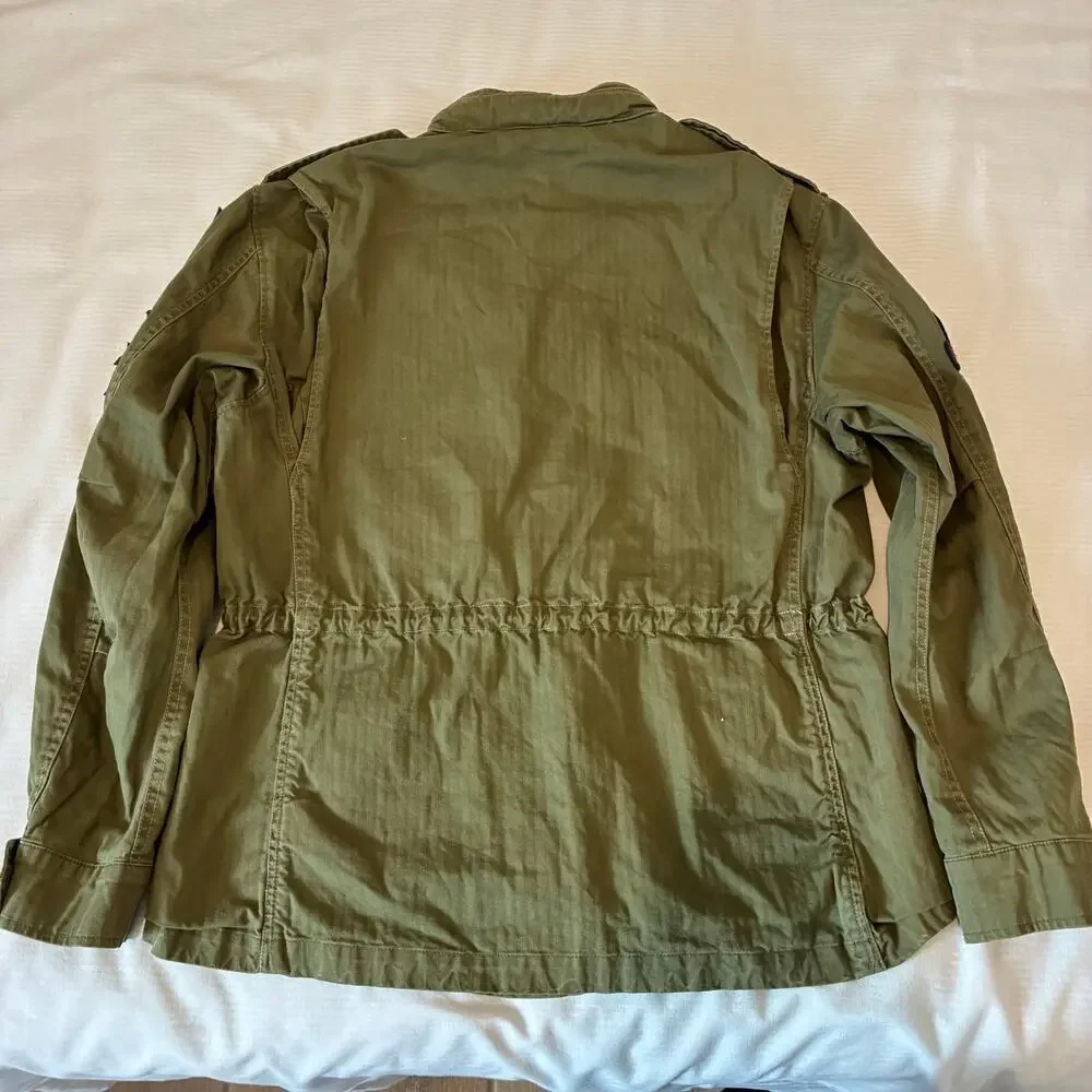 Polo Ralph Lauren M-65 Cotton Herringbone Field Jacket Mens XL Olive Drab